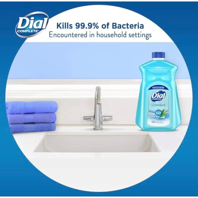 Dial سائل صابون يد مضاد للبكتيريا، ماء الينابيع، 52 أونصة سائلة (عبوة من 3) - Image 3